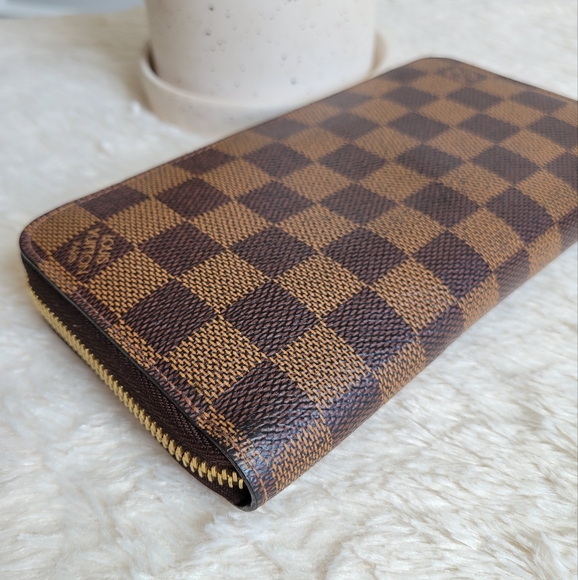 🍁 Authentic LOUIS VUITTON Zippy Wallet Damier Ebene - Picture 14 of 16